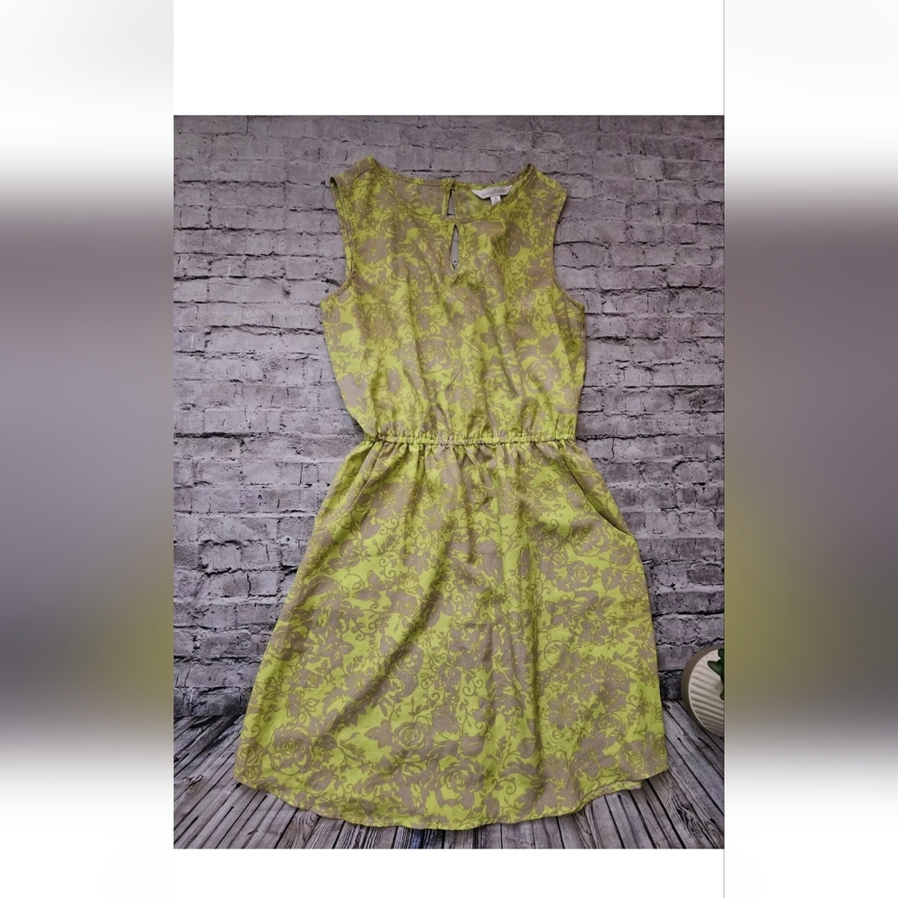Charming charlie Beige print dress small